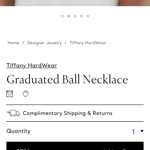 Tiffany’s graduated sterling silver ball necklace - Picture 2 of 3